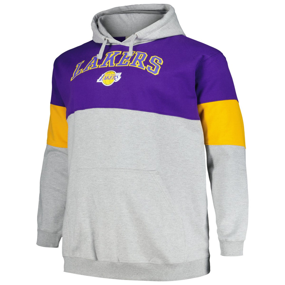 Los Angeles Lakers Big & Tall Pullover Hoodie Purple/Gold