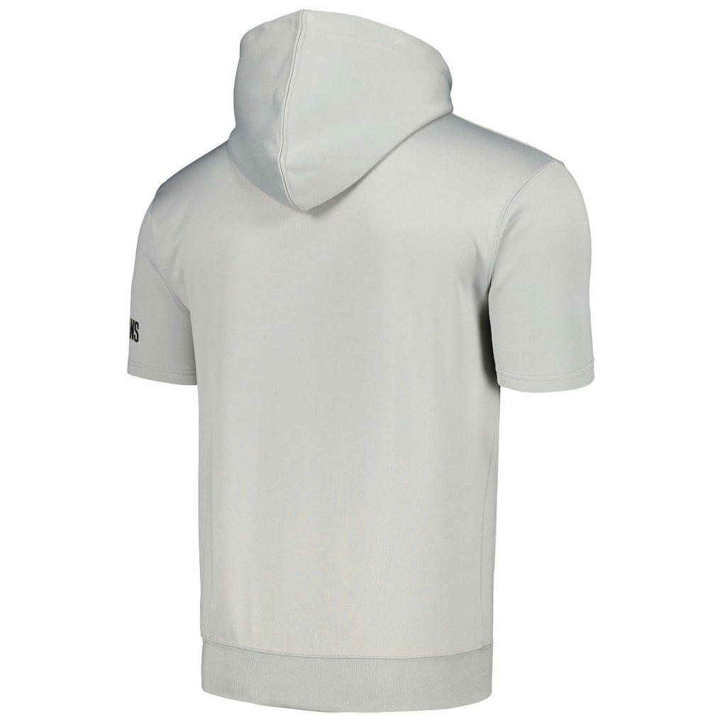 New Orleans Pelicans Short Sleeve Pullover Hoodie Silver/Red