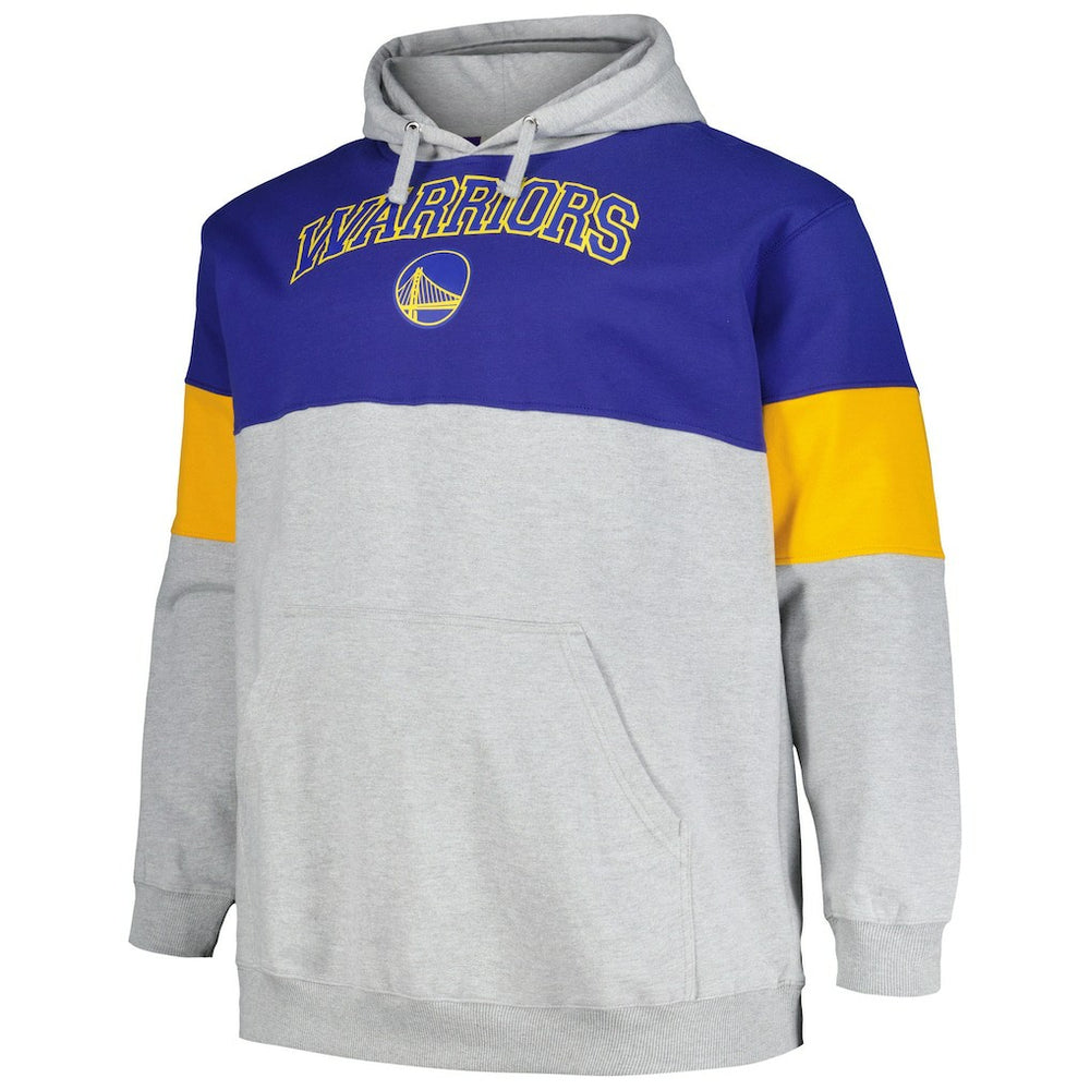 Golden State Warriors Big & Tall Pullover Hoodie Royal/Gold