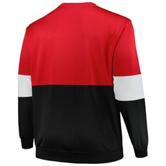 Chicago Bulls Big & Tall Split Pullover Sweatshirt Red/Black
