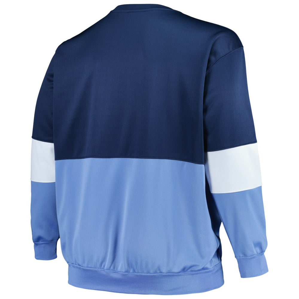 Memphis Grizzlies Big & Tall Split Pullover Sweatshirt Navy/Light Blue