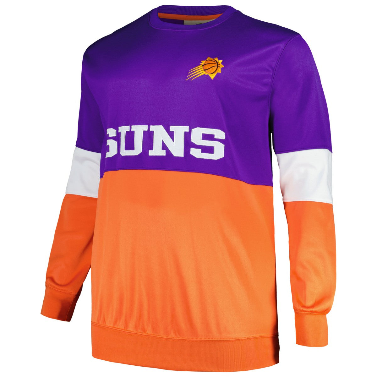 Phoenix Suns Big & Tall Split Pullover Sweatshirt Purple/Orange