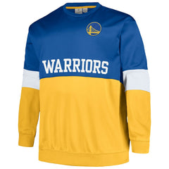 Golden State Warriors Big & Tall Split Pullover Sweatshirt Royal/Gold