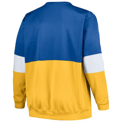 Golden State Warriors Big & Tall Split Pullover Sweatshirt Royal/Gold