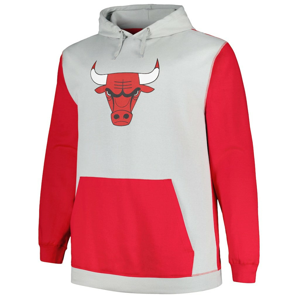 Chicago Bulls Big & Tall Primary Arctic Pullover Hoodie Red/Silver