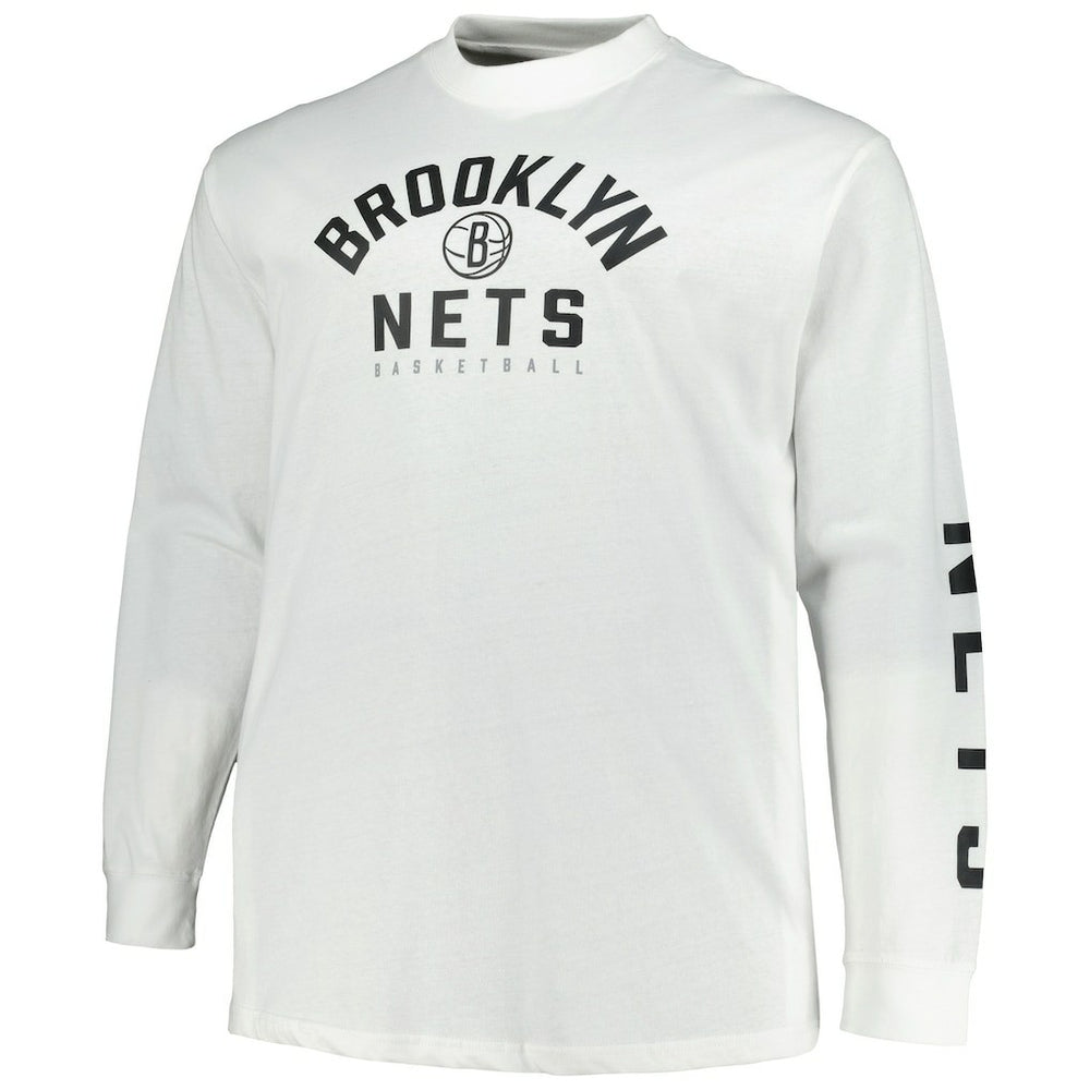 Brooklyn Nets Big & Tall Short Sleeve & Long Sleeve T-Shirt Set Black/White