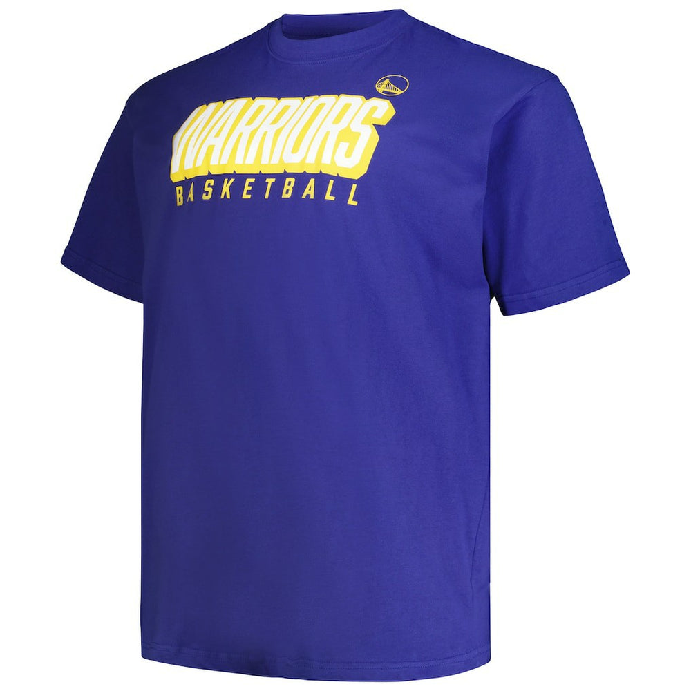 Golden State Warriors Big & Tall Short Sleeve & Long Sleeve T-Shirt Set Royal/Gold