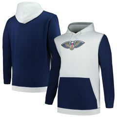 New Orleans Pelicans Big & Tall Primary Arctic Pullover Hoodie Navy/Silver