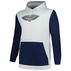 New Orleans Pelicans Big & Tall Primary Arctic Pullover Hoodie Navy/Silver