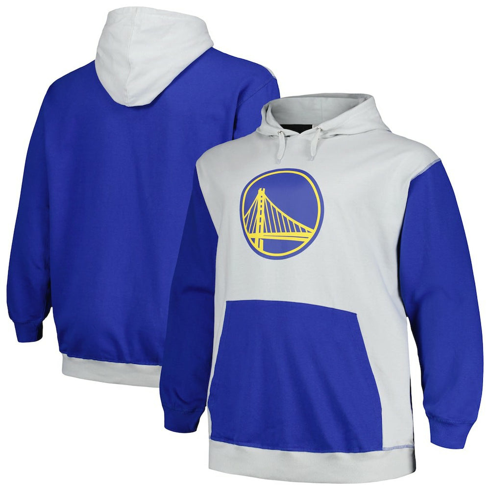 Golden State Warriors Big & Tall Primary Arctic Pullover Hoodie Royal/Silver