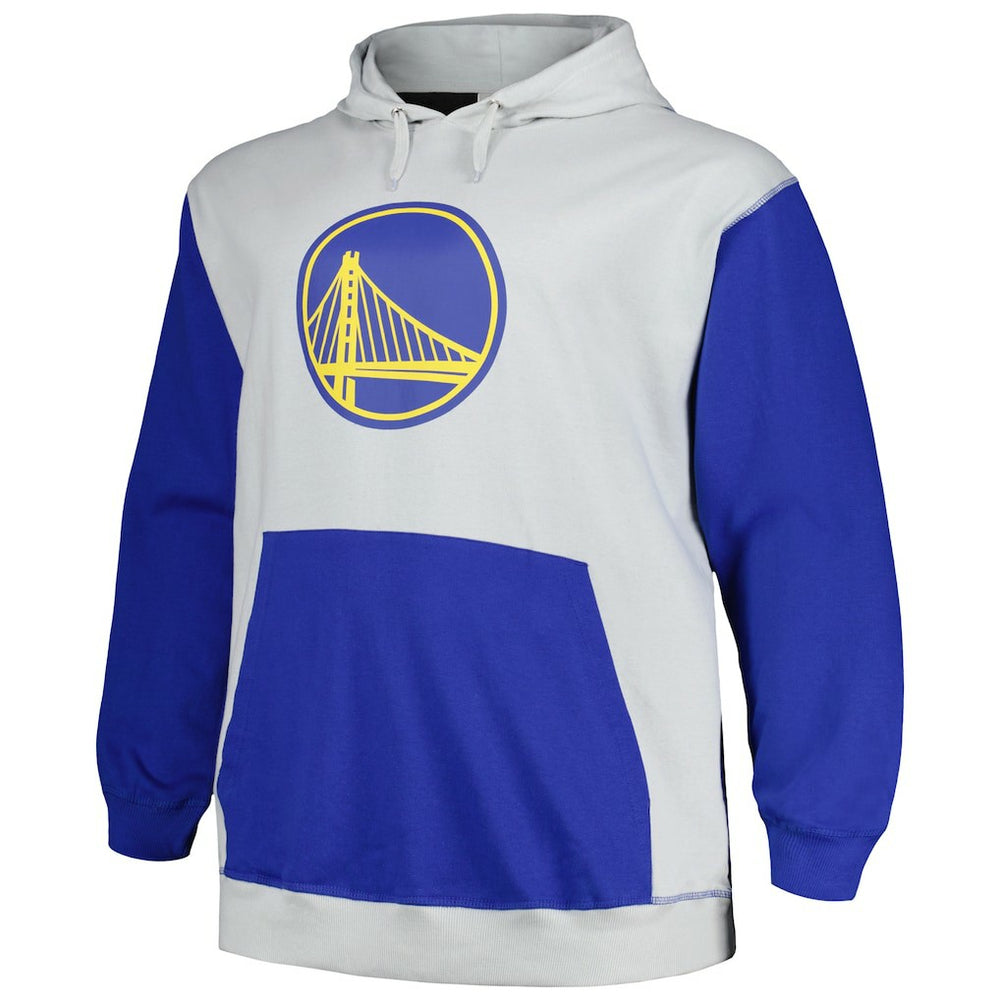 Golden State Warriors Big & Tall Primary Arctic Pullover Hoodie Royal/Silver