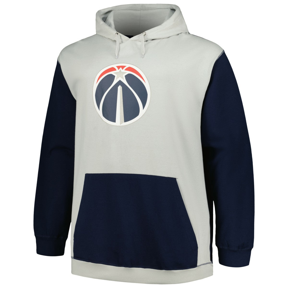 Washington Wizards Big & Tall Primary Arctic Pullover Hoodie Navy/Silver