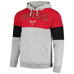 Chicago Bulls Contrast Pieced Pullover Hoodie Red