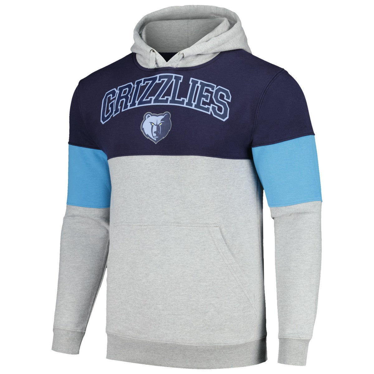 Memphis Grizzlies Contrast Pieced Pullover Hoodie Navy