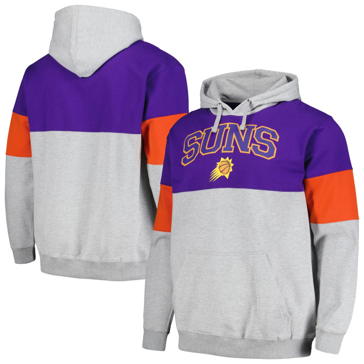 Phoenix Suns Contrast Pieced Pullover Hoodie Purple