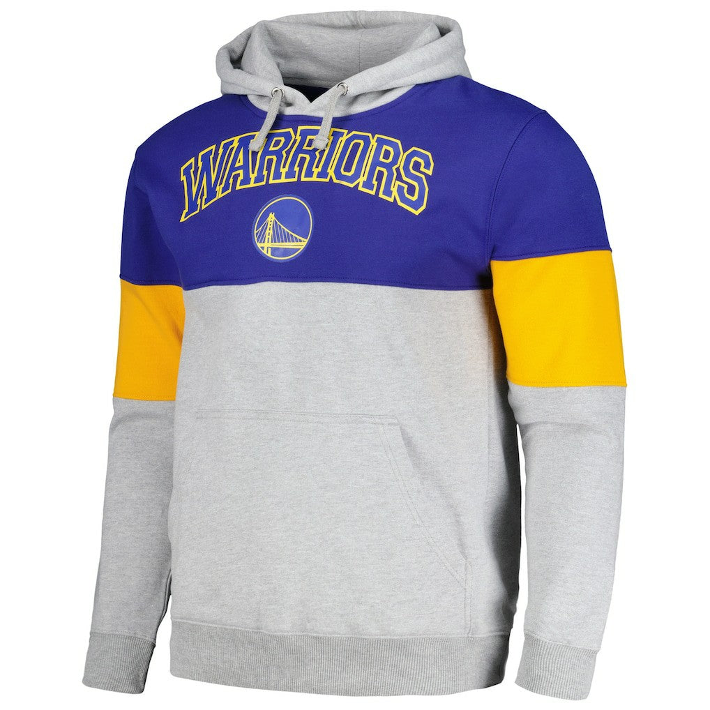 Golden State Warriors Contrast Pieced Pullover Hoodie Royal