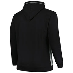 Brooklyn Nets Big & Tall Contrast Pieced Stitched Full-Zip Hoodie Black/Heather Gray