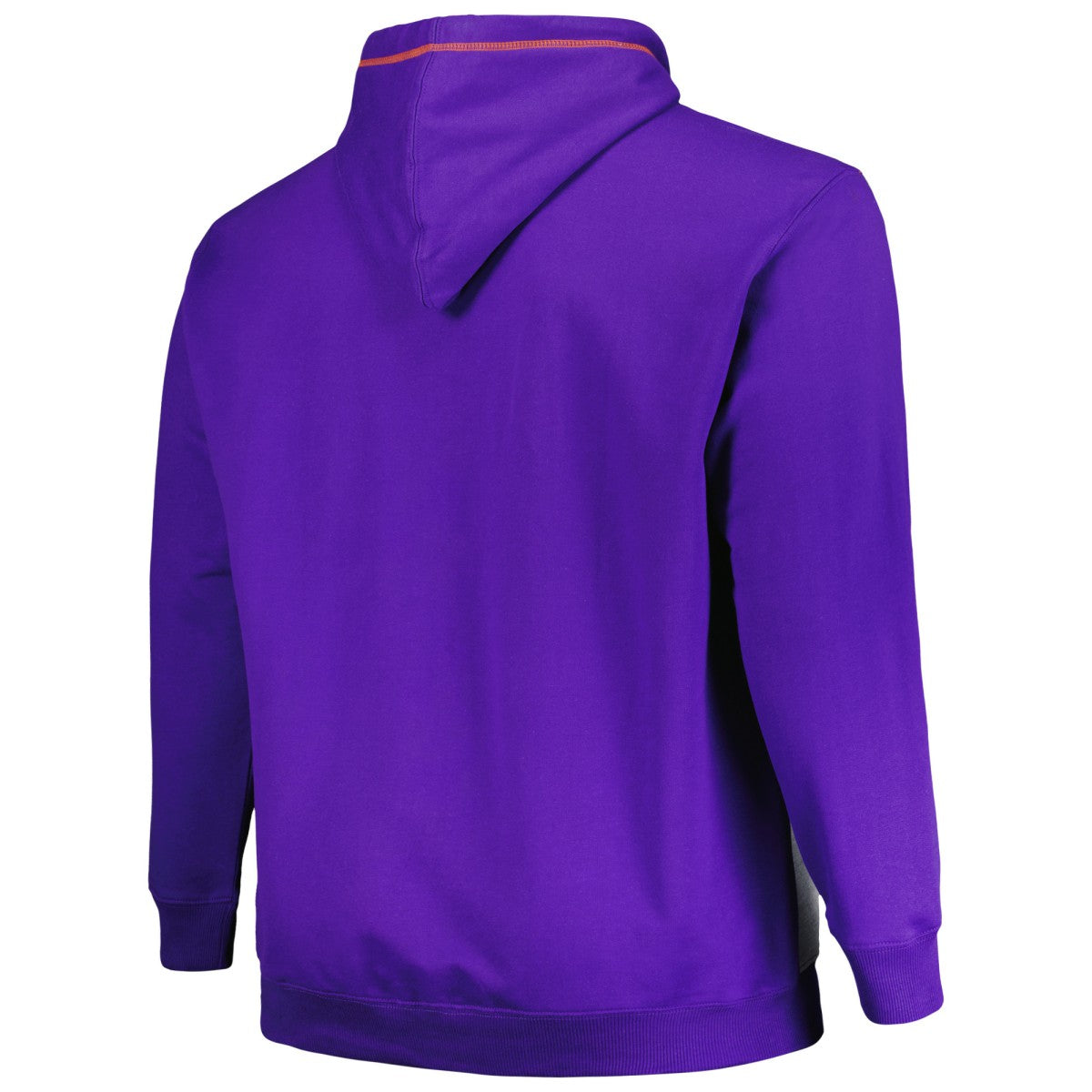 Phoenix Suns Big & Tall Contrast Pieced Stitched Full-Zip Hoodie Purple/Heather Gray