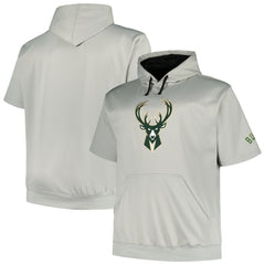Milwaukee Bucks Big & Tall Logo Pullover Hoodie Silver