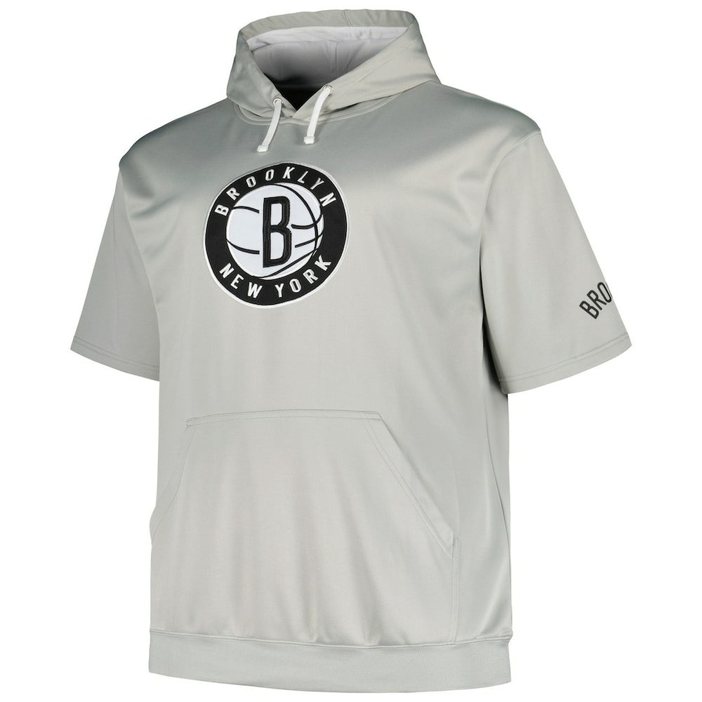 Brooklyn Nets Big & Tall Logo Pullover Hoodie Silver