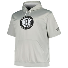 Brooklyn Nets Big & Tall Logo Pullover Hoodie Silver