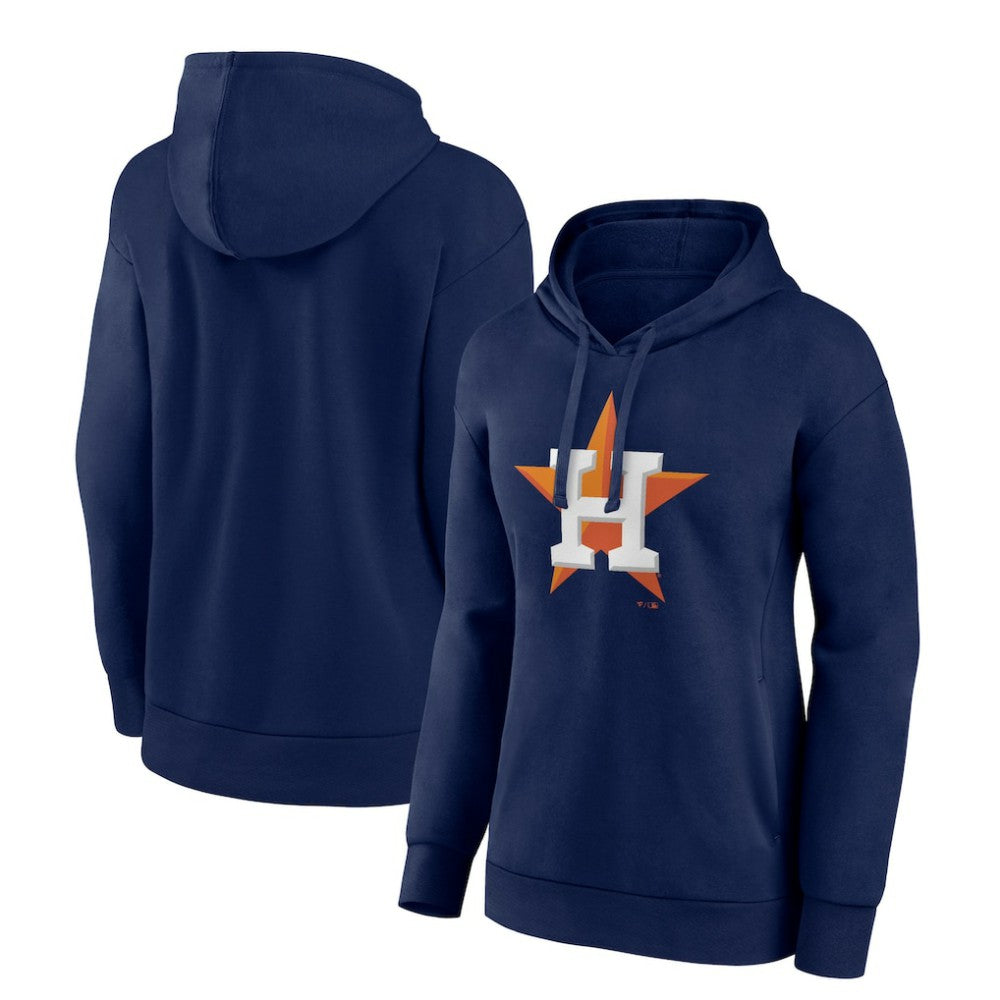 Houston Astros Fanatics Women's Logo Pullover Hoodie - Navy Hoodies