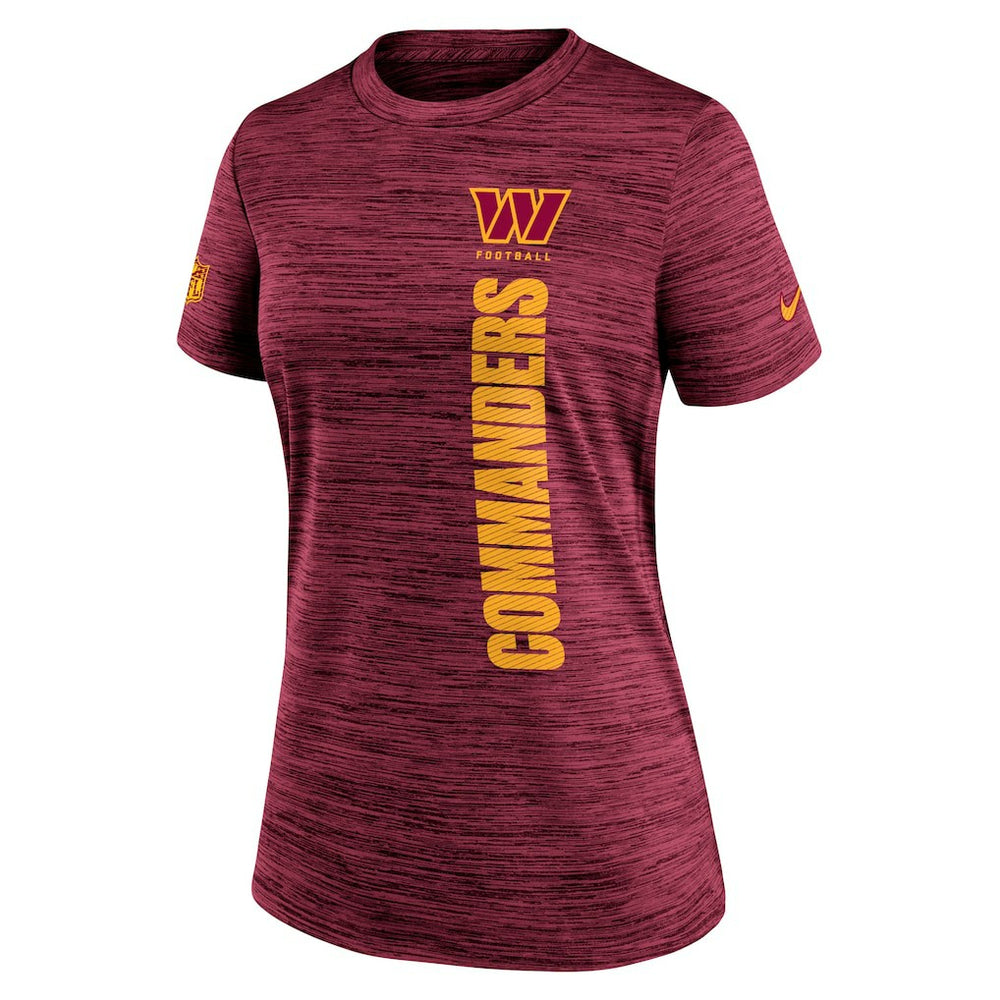 Washington Commanders Women's Sideline Velocity Dri-FIT T-Shirt Burgundy