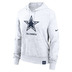 Dallas Cowboys Women's Gym Vintage Logo Pullover Hoodie White