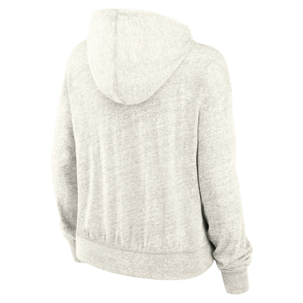 New York Jets Women's Gym Vintage Logo Pullover Hoodie Cream