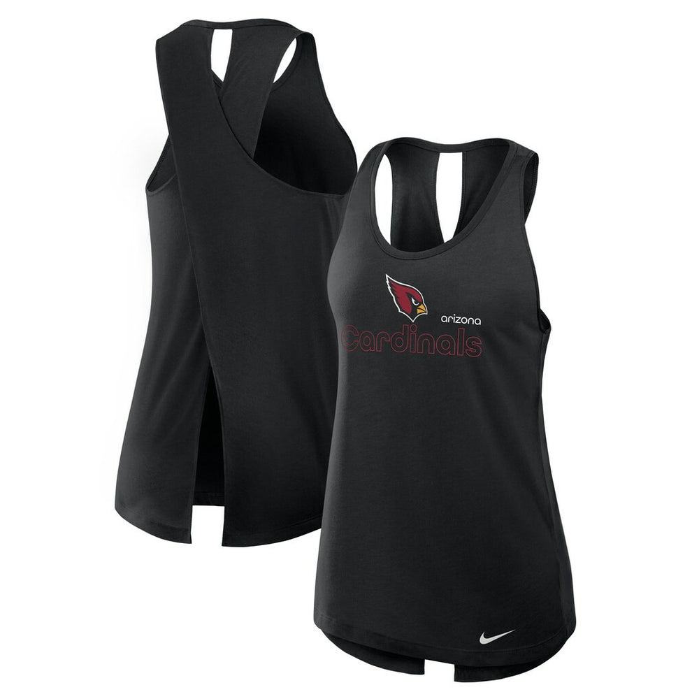 Arizona Cardinals Women's Open-Back Crisscross Dri-FIT Tank Top Black