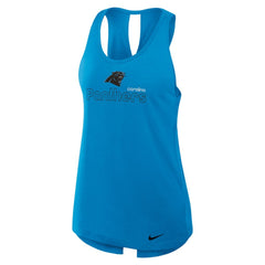 Carolina Panthers Women's Open-Back Crisscross Dri-FIT Tank Top Blue