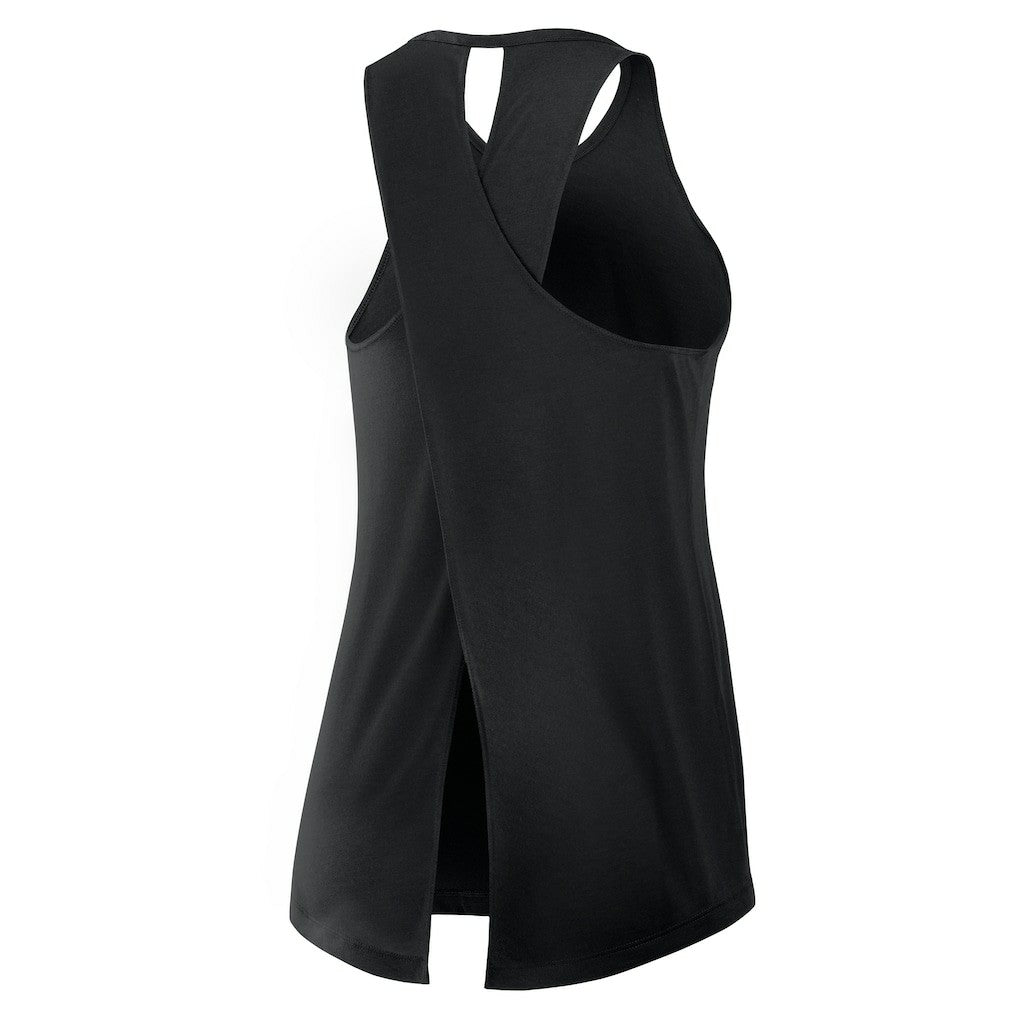 Cincinnati Bengals Women's Open-Back Crisscross Dri-FIT Tank Top Black