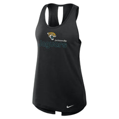 Jacksonville Jaguars Women's Open-Back Crisscross Dri-FIT Tank Top Black