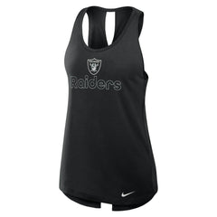 Las Vegas Raiders Women's Open-Back Crisscross Dri-FIT Tank Top Black
