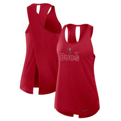 Tampa Bay Buccaneers Women's Open-Back Crisscross Dri-FIT Tank Top Red