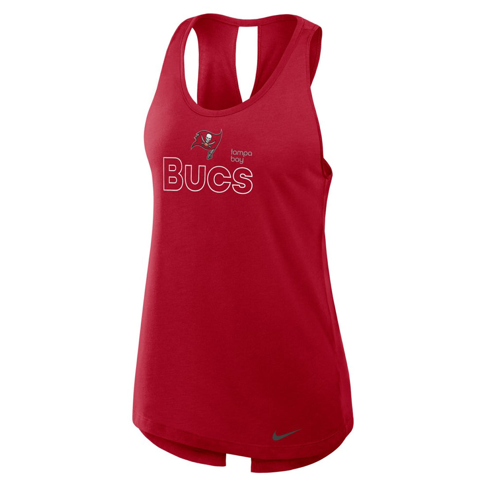 Tampa Bay Buccaneers Women's Open-Back Crisscross Dri-FIT Tank Top Red