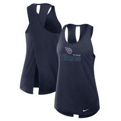 Tennessee Titans Women's Open-Back Crisscross Dri-FIT Tank Top Navy