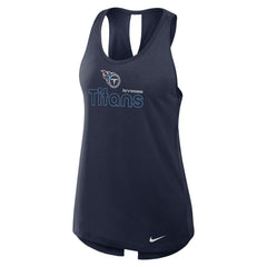 Tennessee Titans Women's Open-Back Crisscross Dri-FIT Tank Top Navy