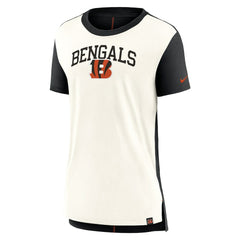 Cincinnati Bengals Women's Wordmark Tri-Blend T-Shirt Cream/Black