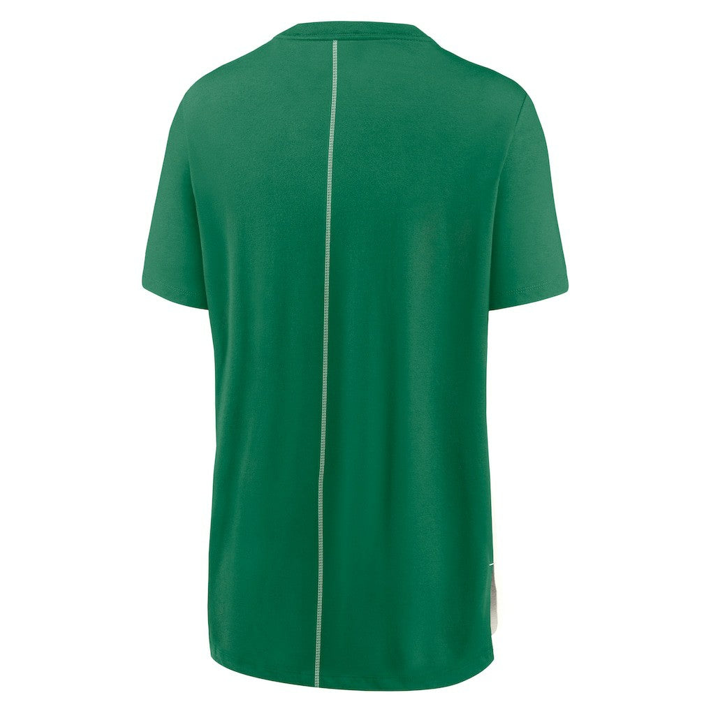 New York Jets Women's Wordmark Tri-Blend T-Shirt Cream/Kelly Green