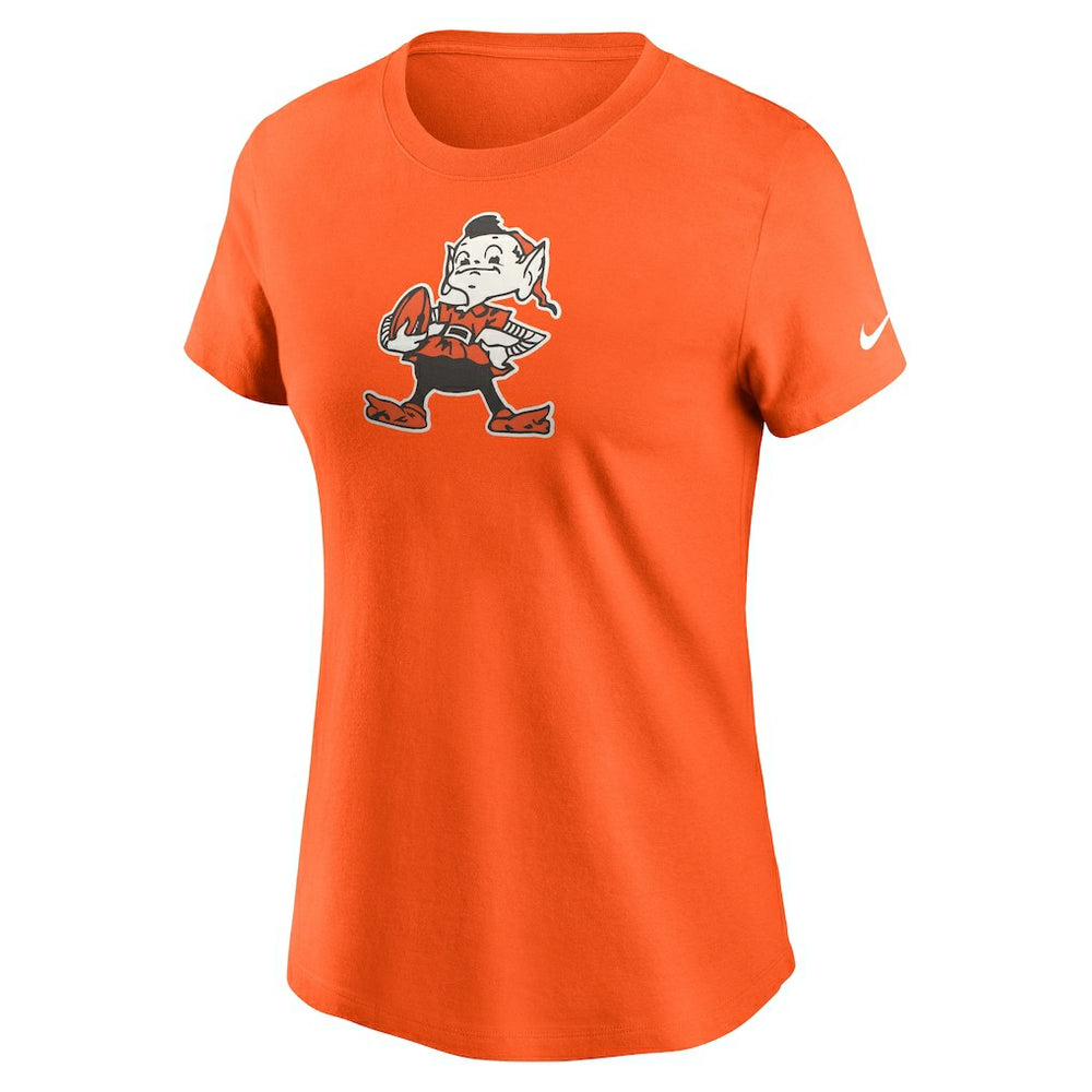 Cleveland Browns Women's Throwback Primary Logo T-Shirt Orange