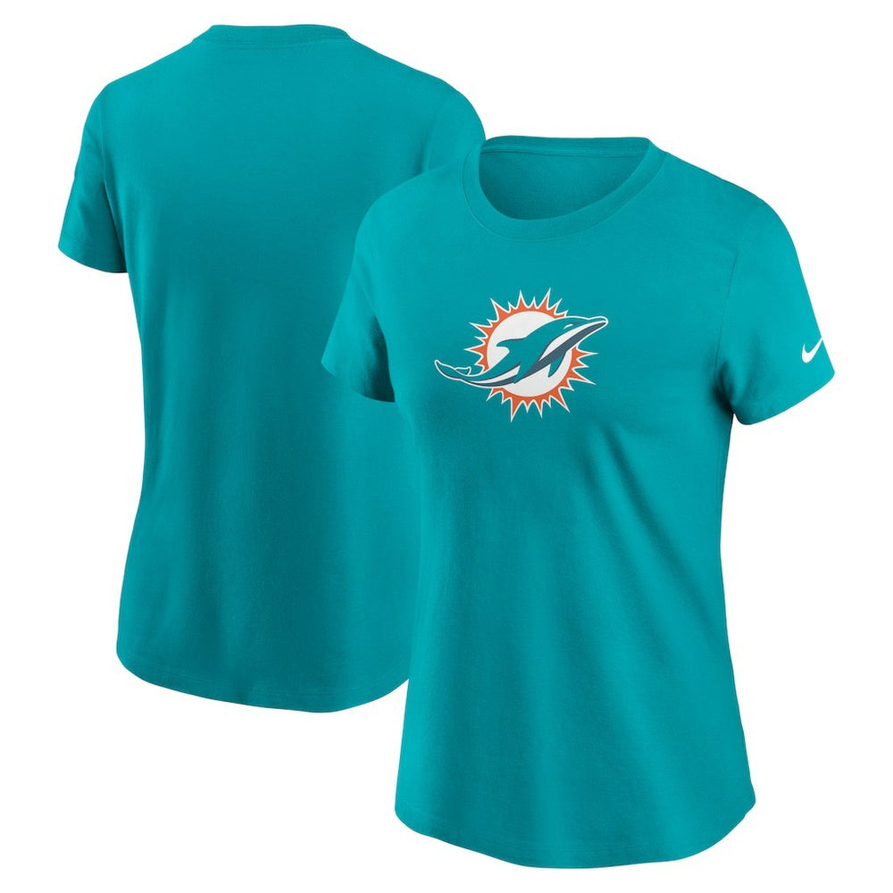 Miami Dolphins Women's Primary Logo T-Shirt Aqua