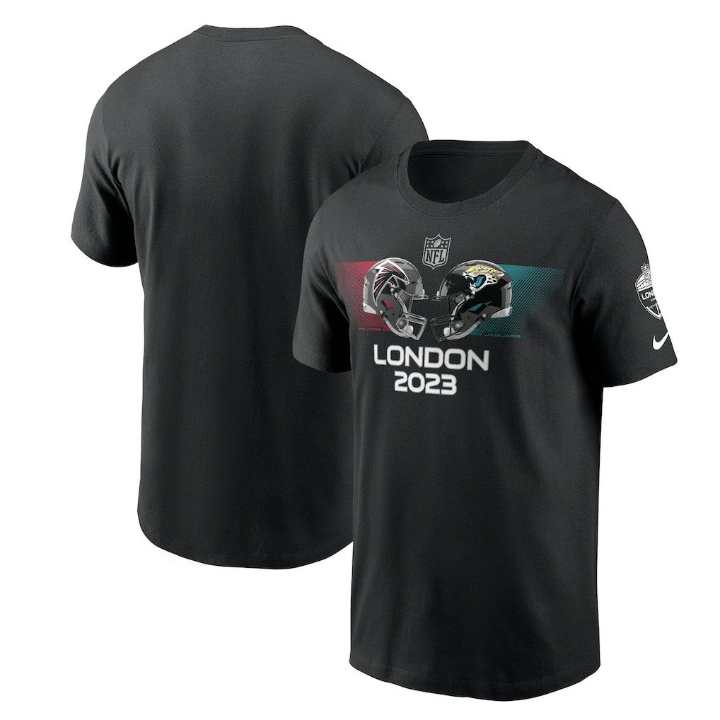 Atlanta Falcons vs. Jacksonville Jaguars 2023 London Game Essential T-Shirt Black