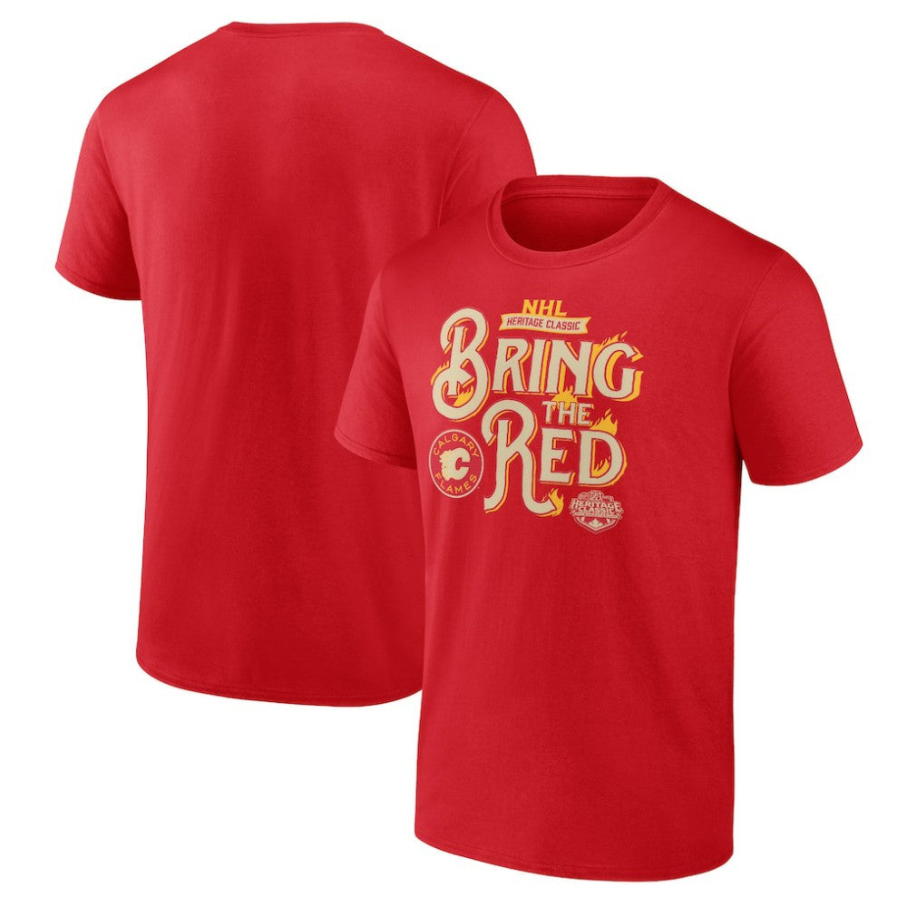 NHL Calgary Flames Fanatics 2023 NHL Heritage Classic Local T-Shirt – Red