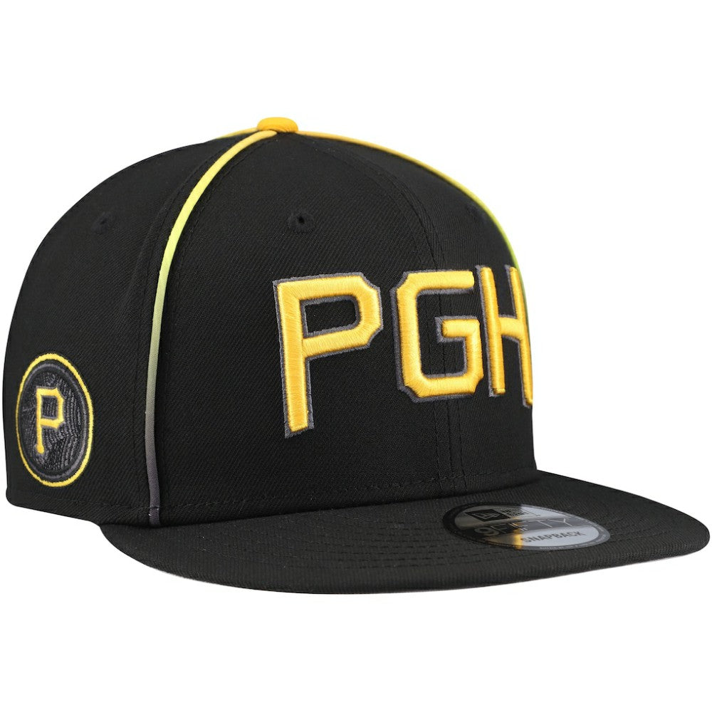 Pittsburgh Pirates New Era City Connect 9FIFTY Snapback Hat - Black Hats