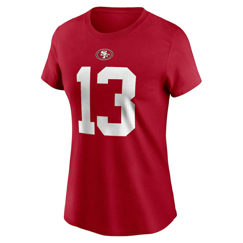 Brock Purdy San Francisco 49ers Women's Player Name & Number T-Shirt Scarlet