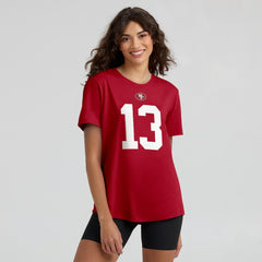 Brock Purdy San Francisco 49ers Women's Player Name & Number T-Shirt Scarlet
