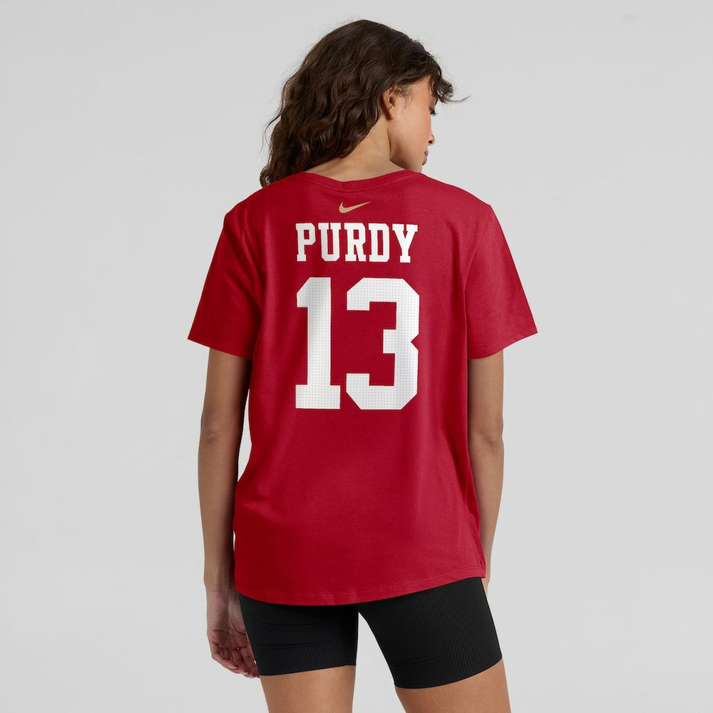 Brock Purdy San Francisco 49ers Women's Player Name & Number T-Shirt Scarlet