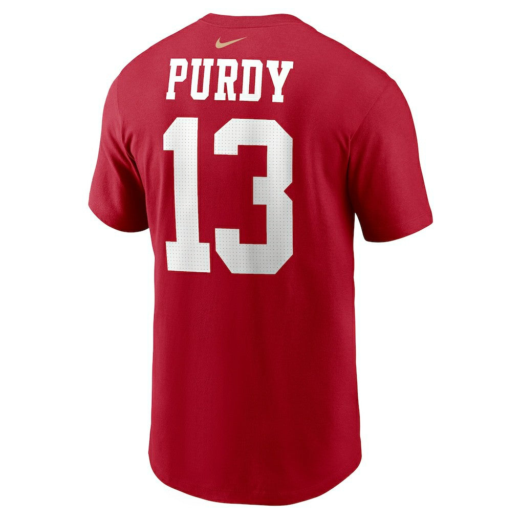 Brock Purdy San Francisco 49ers Player Name & Number T-Shirt Scarlet