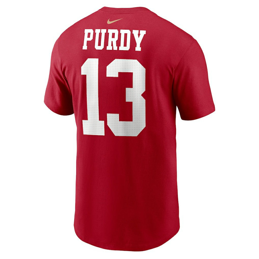 Brock Purdy San Francisco 49ers Player Name & Number T-Shirt Scarlet